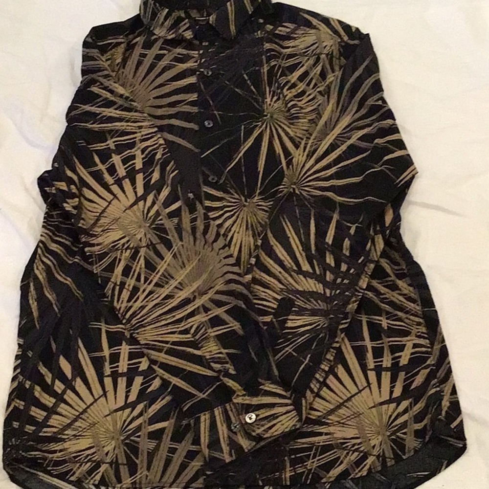 Kenneth Cole Sunburst Button Up Shirt Size Medium
